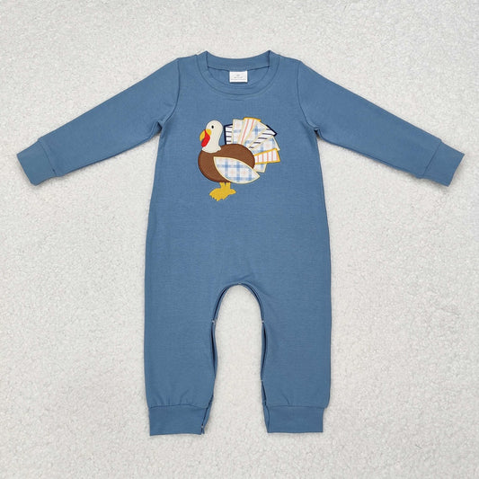LR1505  Turkey Haze Blue Long Sleeve Bodysuit