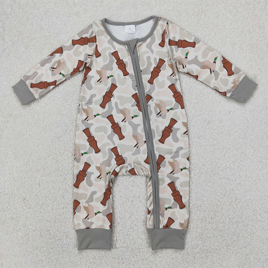 LR2063 Duck Bottle Camouflage Zip-Up Long Sleeve Bodysuit  D 3.31