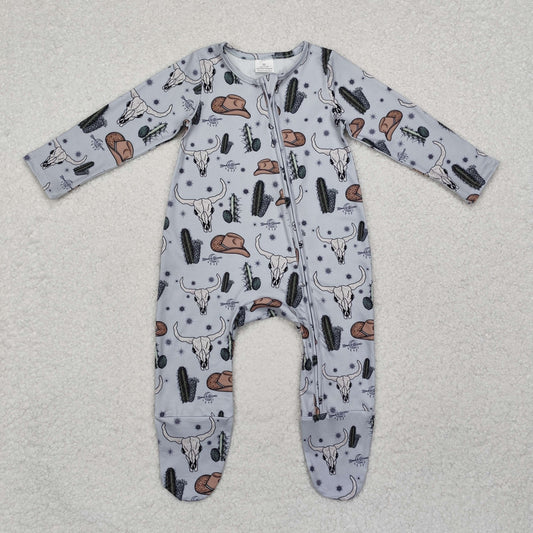 LR2098 Bullhead Cactus Hood Zipper Long Sleeve Bodysuit