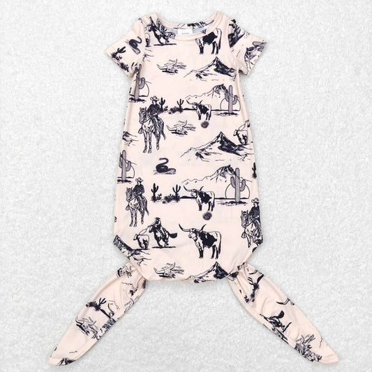 NB0028 Horse riding desert short sleeve nightgown