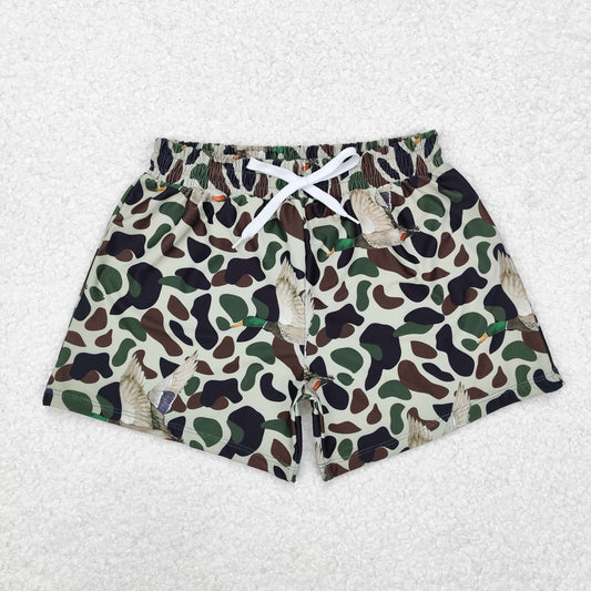 S0469 Duck camouflage green swim trunks D 5.6