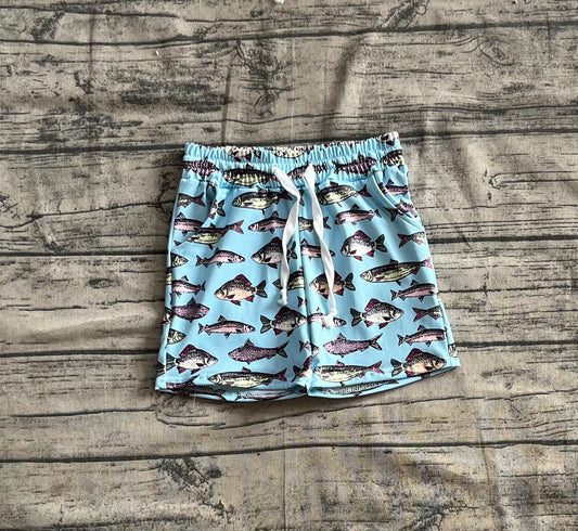 presale S0542  Baby Boys Hot Blue Fishes Swimming Trunks Summer Shorts D 4.11