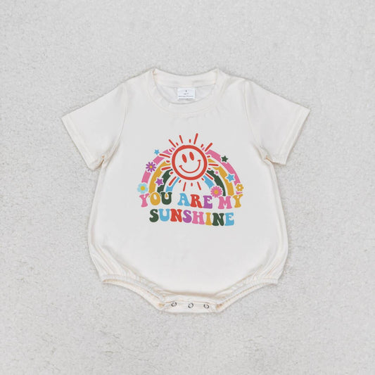 SR1499 sunshine rainbow short sleeve jumpsuit