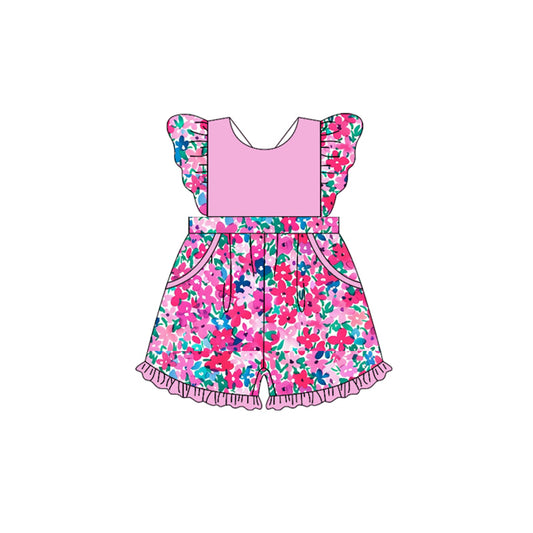 custom   Floral Pink Lace Sleeve Bodysuit  D 5.20