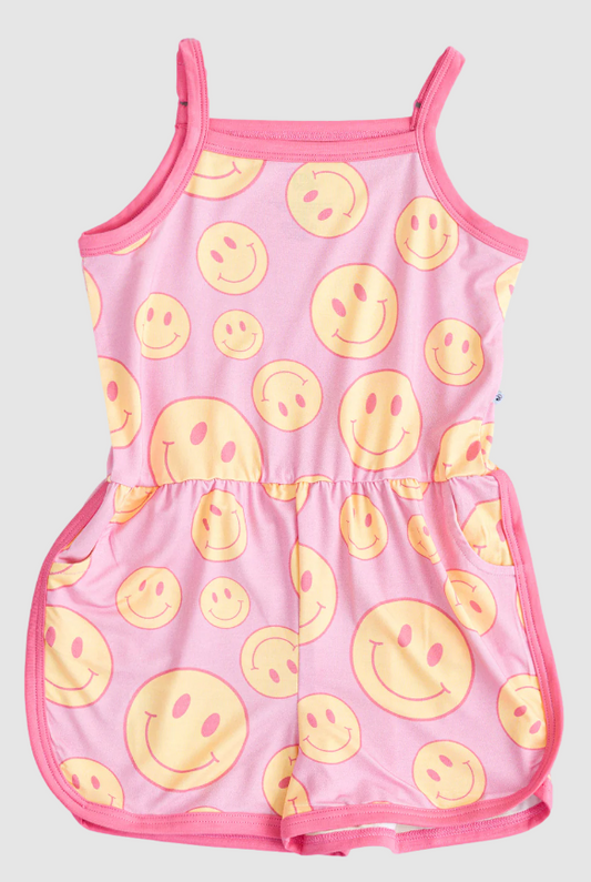 presale SR3083 Baby Girls Pink Strap Smiles Pockets Jumpsuits  D 3.19