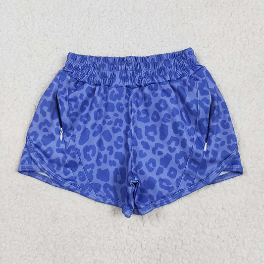 SS0466 Baby Girls Purple Leopard Yoga Shorts Bottoms  D 4.11