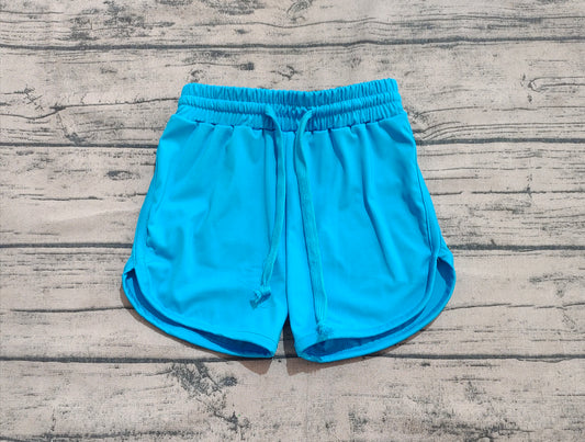 presale SS0504  Baby Girls Hot Blue Belt Yoga Shorts Bottoms D 4.25
