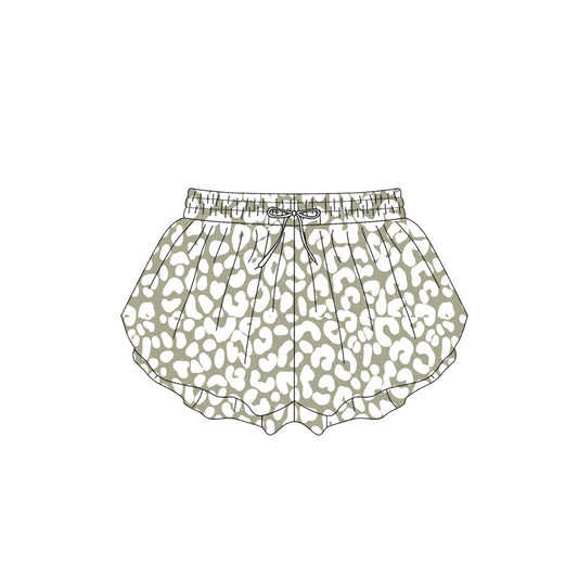 presale SS0586  Baby Girls Aqua Leopard Summer Shorts Bottoms  D 4.2