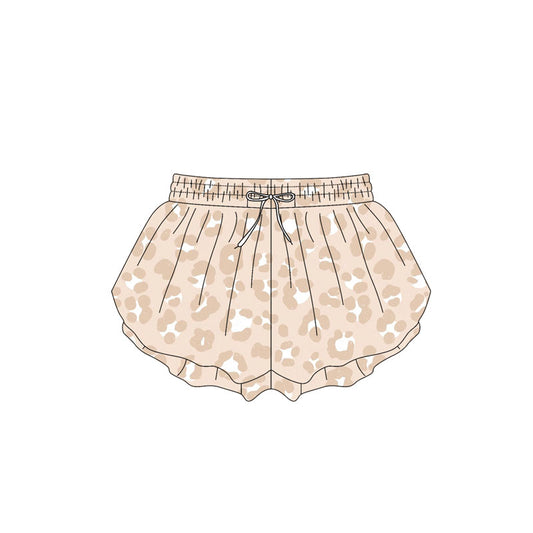 presale SS0588 Baby Girls Khaki Leopard Summer Shorts Bottoms   D 4.2