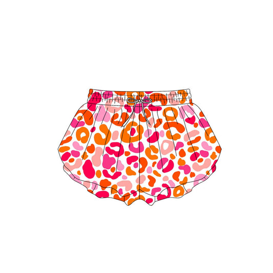 presale SS0590  Baby Girls Pink Orange Leopard Summer Shorts Bottoms D 4.2