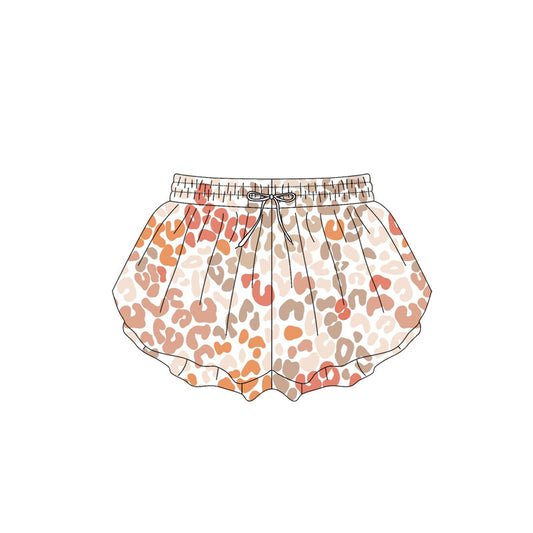 presale SS0593  Baby Girls Pink Khaki Leopard Summer Shorts Bottoms  D 4.2