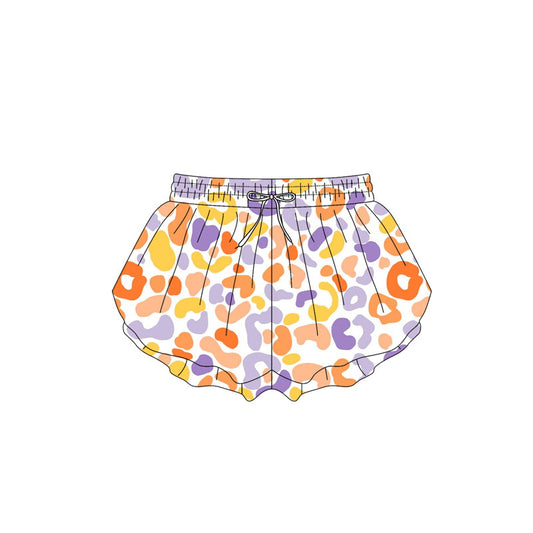 presale SS0594 Baby Girls Purple Orange Leopard Summer Shorts Bottoms  D 4.2