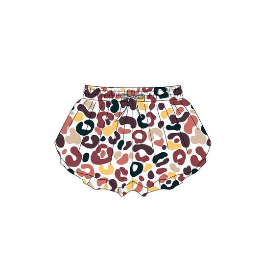 presale SS0595  Baby Girls Black Brown Leopard Summer Shorts Bottoms D 4.2
