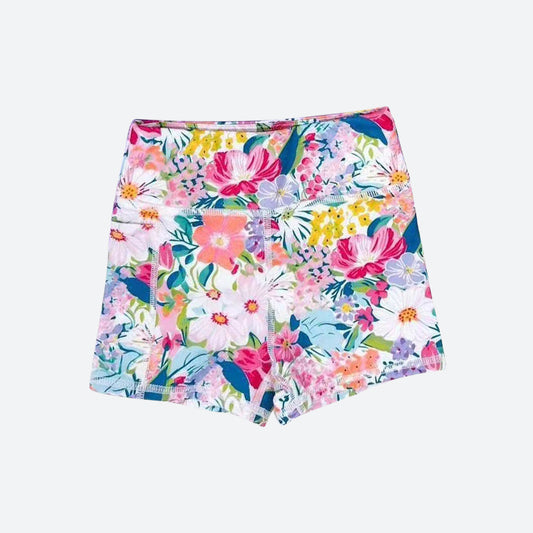 presale SS0614  Baby Girls Pink Floral Yoga Short Bottoms  D 6.2