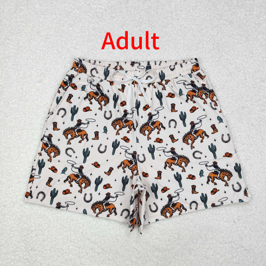 S0460  Adult male horseback riding cactus cowboy hat boots swimming trunks