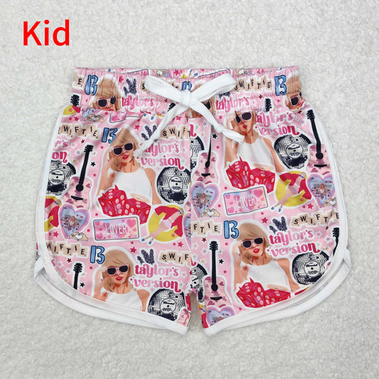 SS0418 Baby Girls Pink Singer Lover Shorts Bottoms