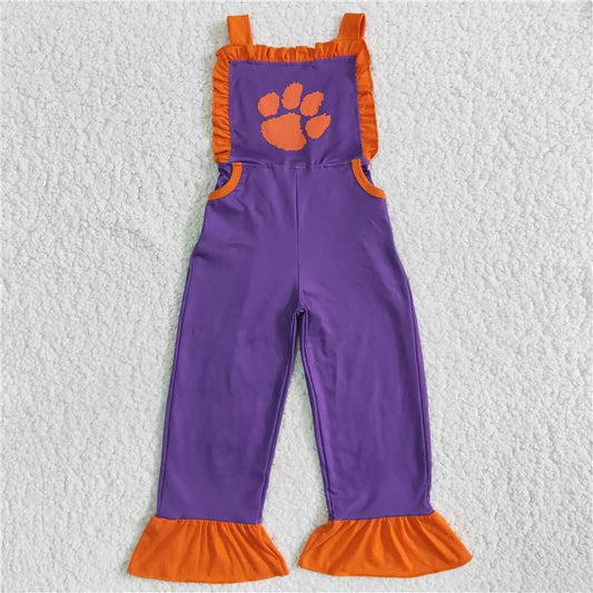 E4-3 Purple Palm Print Bibs