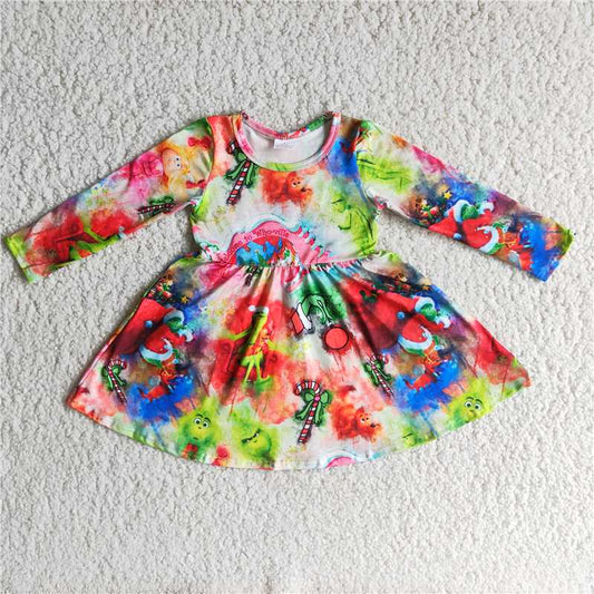 6 A15-3 tie-dye long-sleeve skirt
