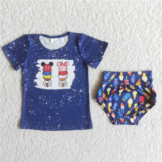 C14-25 Ice Cream Short Sleeve Thong Set