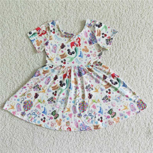 GSD0050 White Short Sleeve Skirt