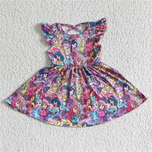 GSD0049 red flying sleeve skirt
