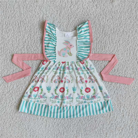 D7-2 New summer Rabbit Green Lace Sleeve Skirt