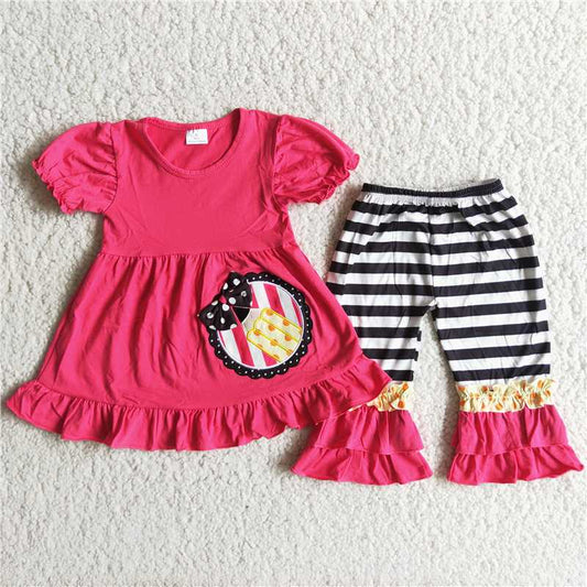 C10-23 Back to School Red Embroidery Pencil Set
