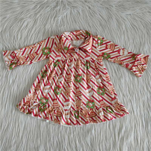 6 A23-12 long sleeve christmas dress
