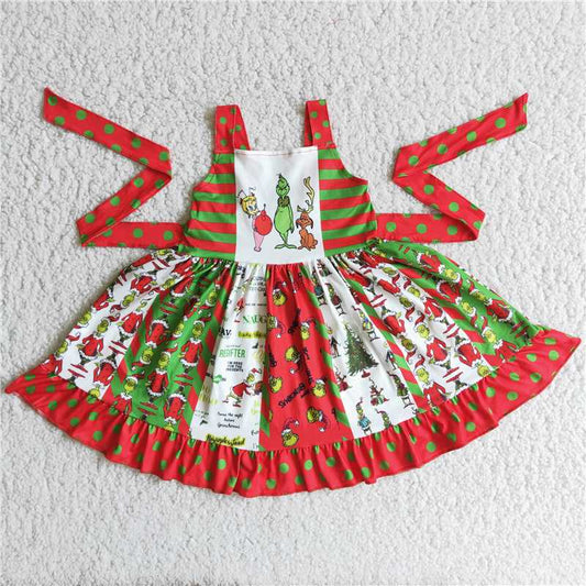 C8-15 New summer Red Strap Patchwork Skirt