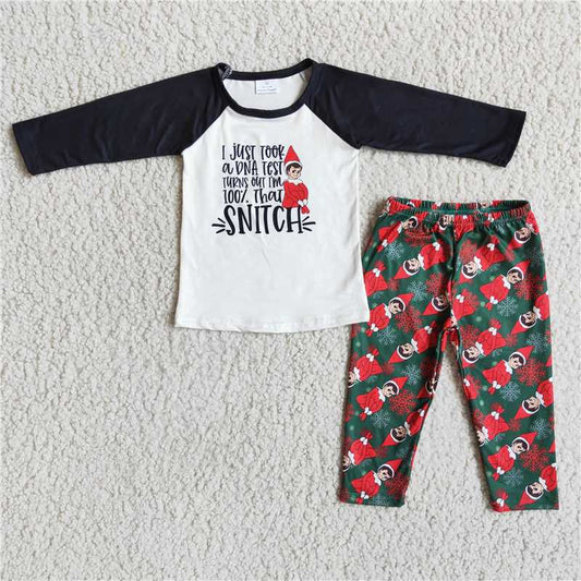 6 B9-2 Christmas villain long sleeve trousers suit