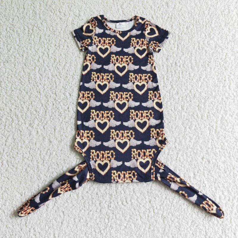 NB0006 baby heart short sleeve nightgown  2025 .3.8