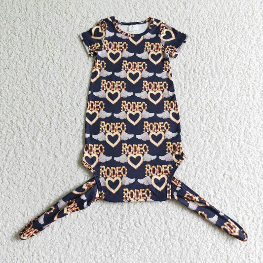NB0006 baby heart short sleeve nightgown  2025 .3.8