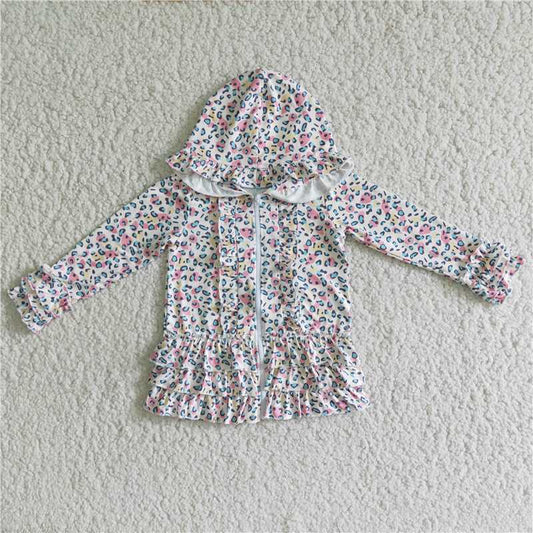 6 B1-16 Leopard Print Hooded Jacket