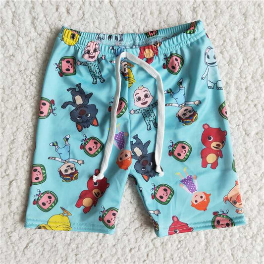 E8-16 Watermelon Boys Blue Swim Shorts
