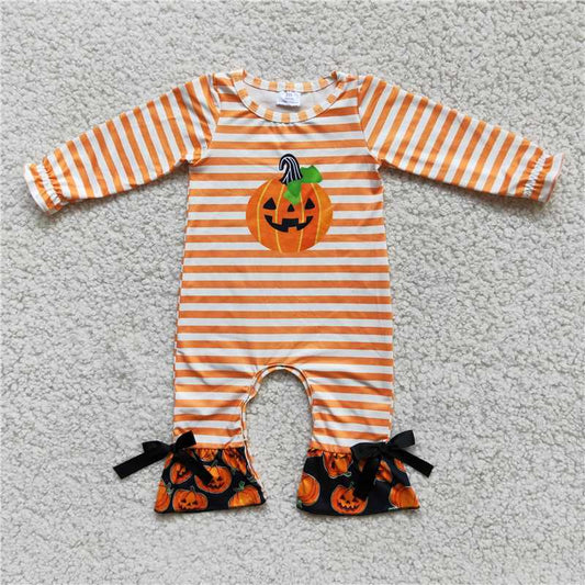 6 A13-2 Pumpkin Striped Jumpsuit