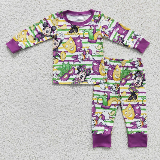 BLP0139 Boys' cartoon long-sleeved trousers suit