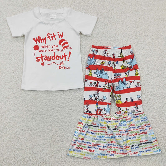 C1-9 dr seuss white short sleeve top suit   D 3.1