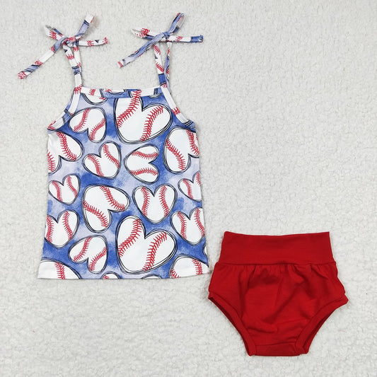 GBO0104 Heart Baseball Sling Red Briefs Set