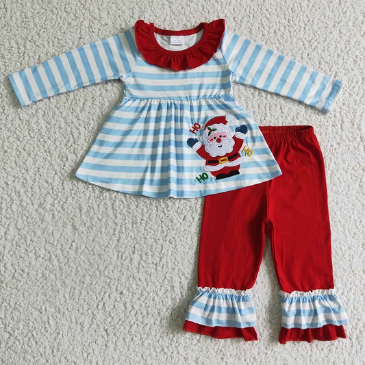 GLP0175  GIRLS CHRISTMAS SANTA TUNIC OUTFIT