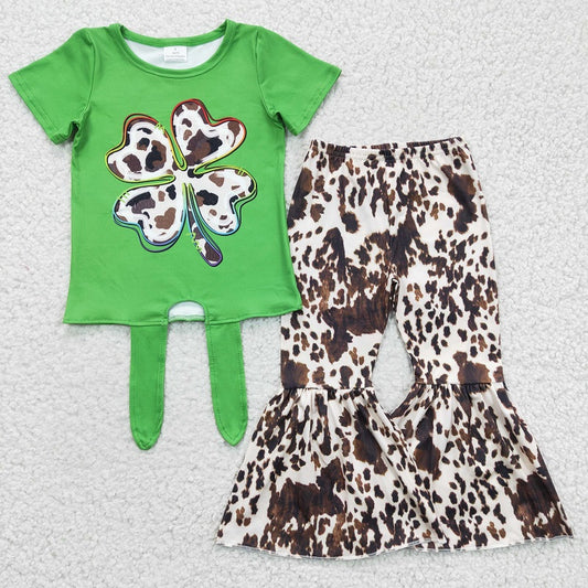 GSPO0297  baby girl clothes green St. Patrick's Day outfits