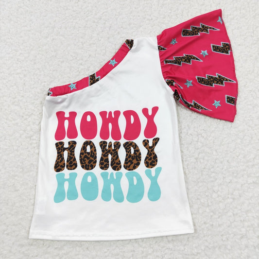 GT0165 HOWDY one side sleeve top