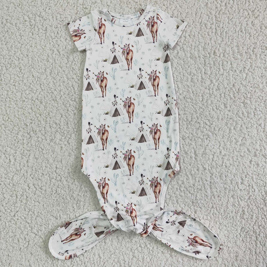 NB0011  Baby Horese Print  Nightgown