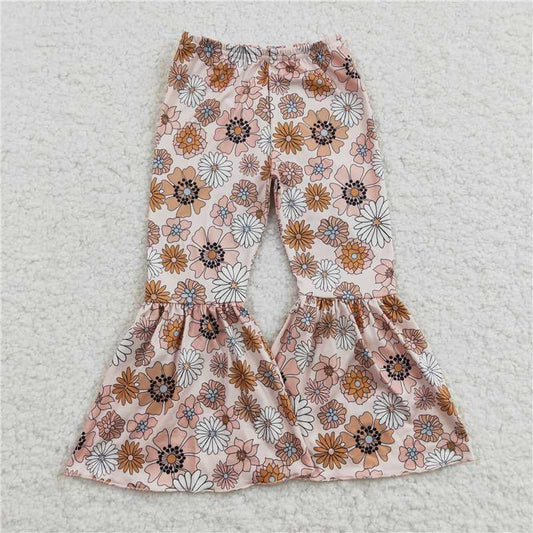 P0058 Floral Milk Silk Trousers