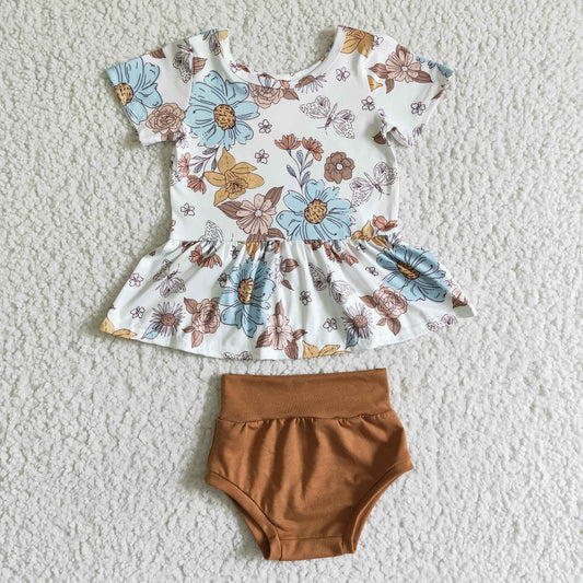 GBO0032 Kurzärmliges Khaki-Slip-Set mit weißem Blumenschmetterling  2025 3.8